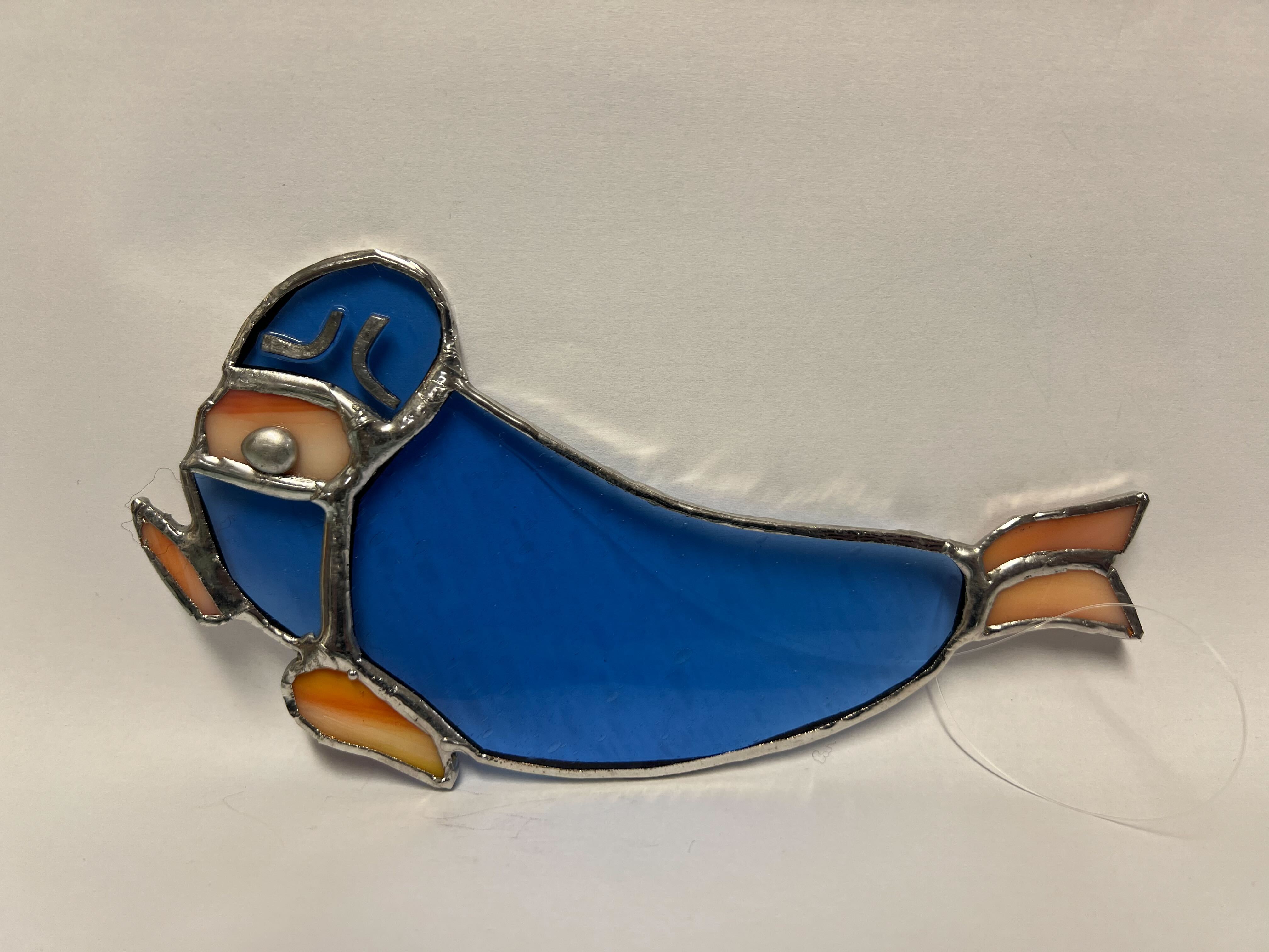 Blue with Orange Flippers